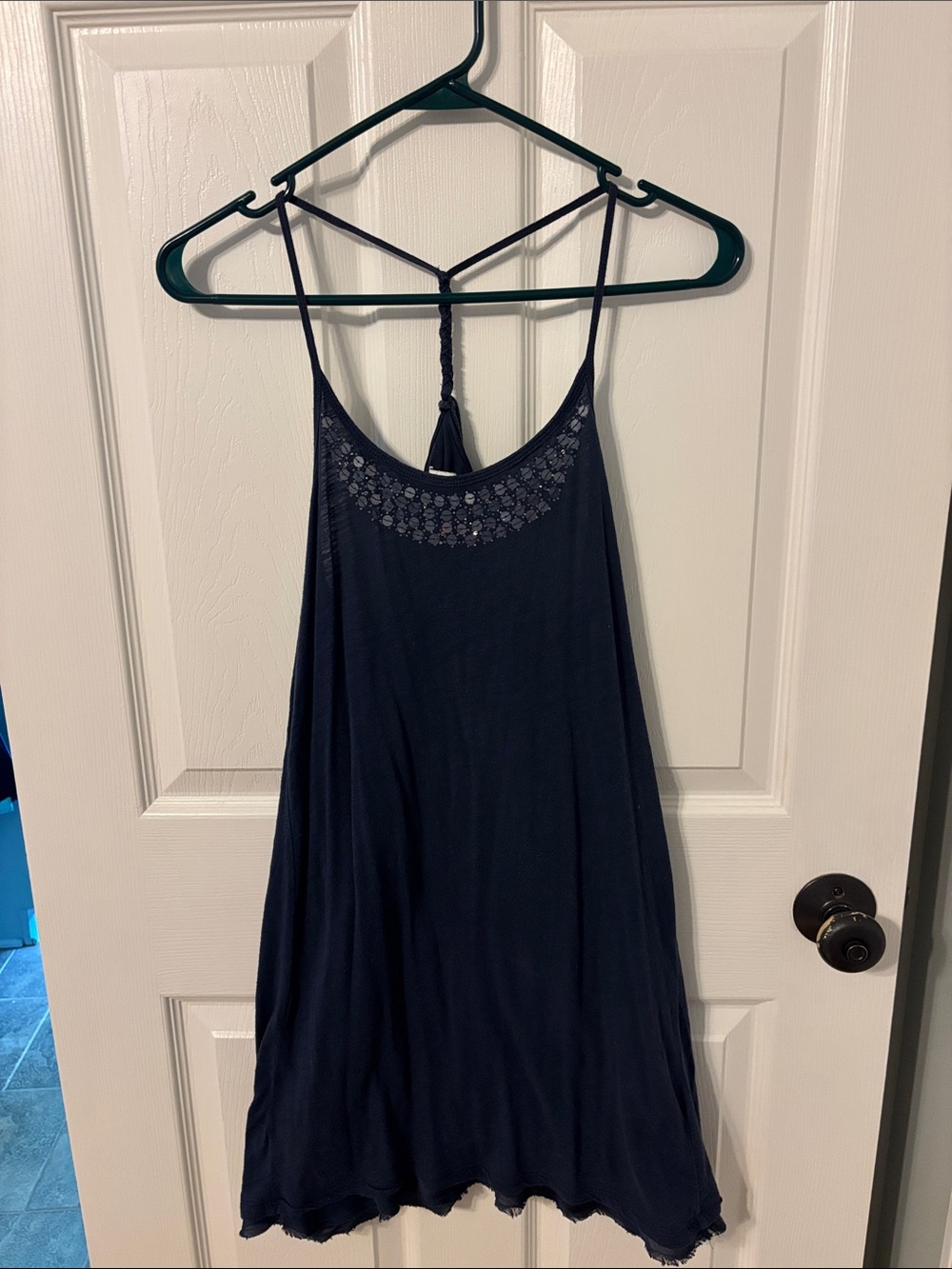 American Eagle Outfitters Women’s Navy Blue Spaghetti Strap Tank Dress